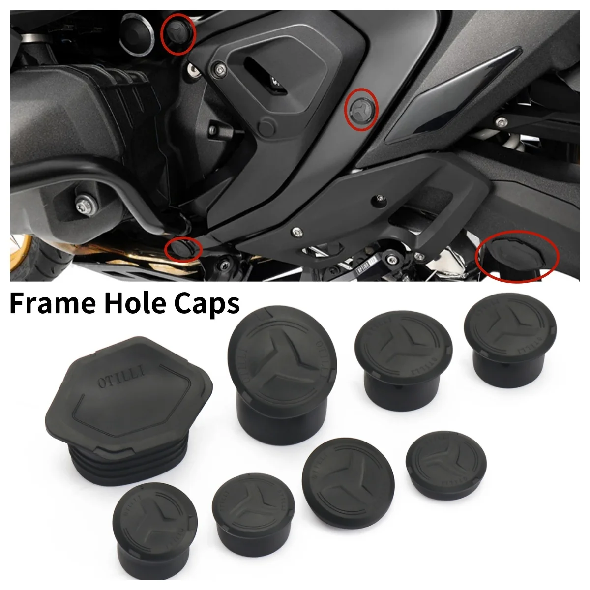 

Motorcycle Frame Hole Cover Caps Plug Decorative Frame Cap Set Moto Accessories For BMW R 1300 GS Adventure R1300GS R1300 GS ADV