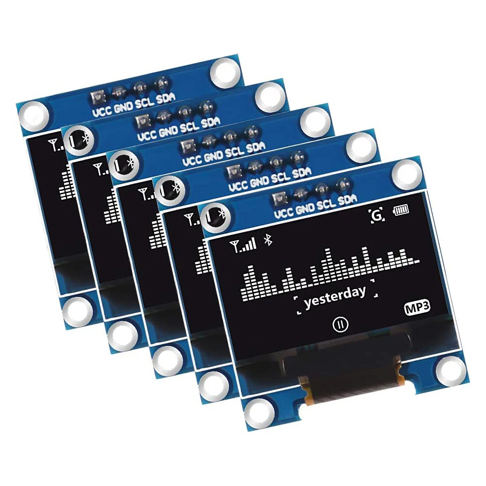 6Pcs 4pin Wit 0.96 Inch Oled 128X64 Oled Display Module 0.96 "Iic I2C Communiceren Voor Arduino