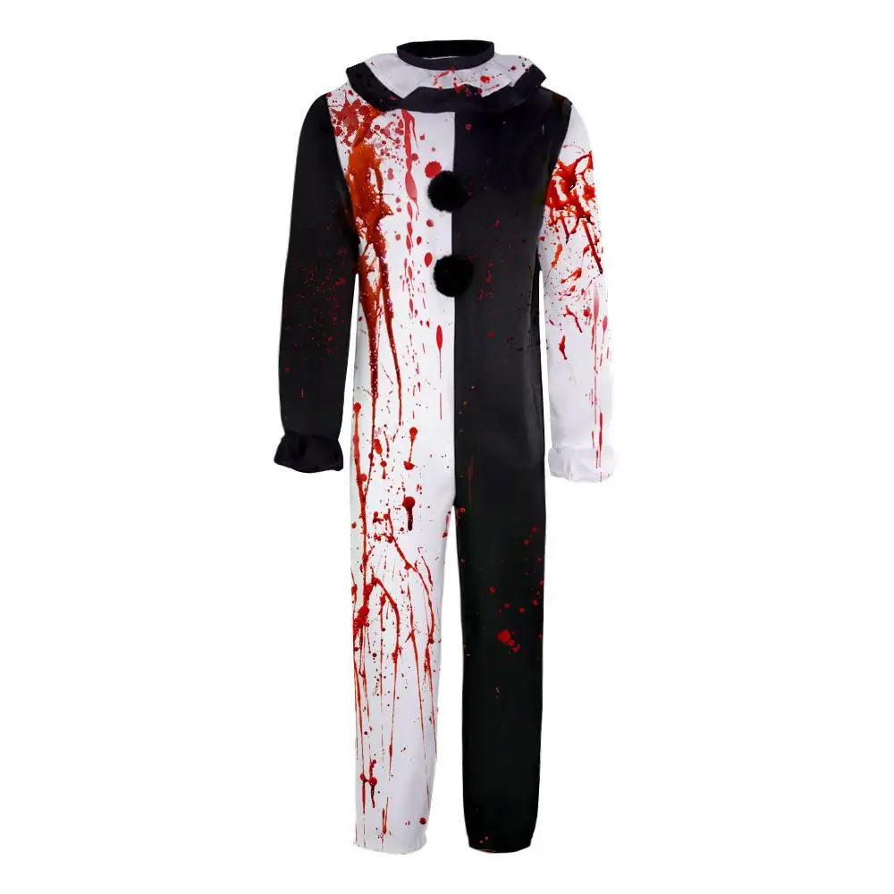 Horror Clown Cosplay Costume Bloodstained Halloween Performance Suit Women's Traditional Chinese Stage Costume Outfit