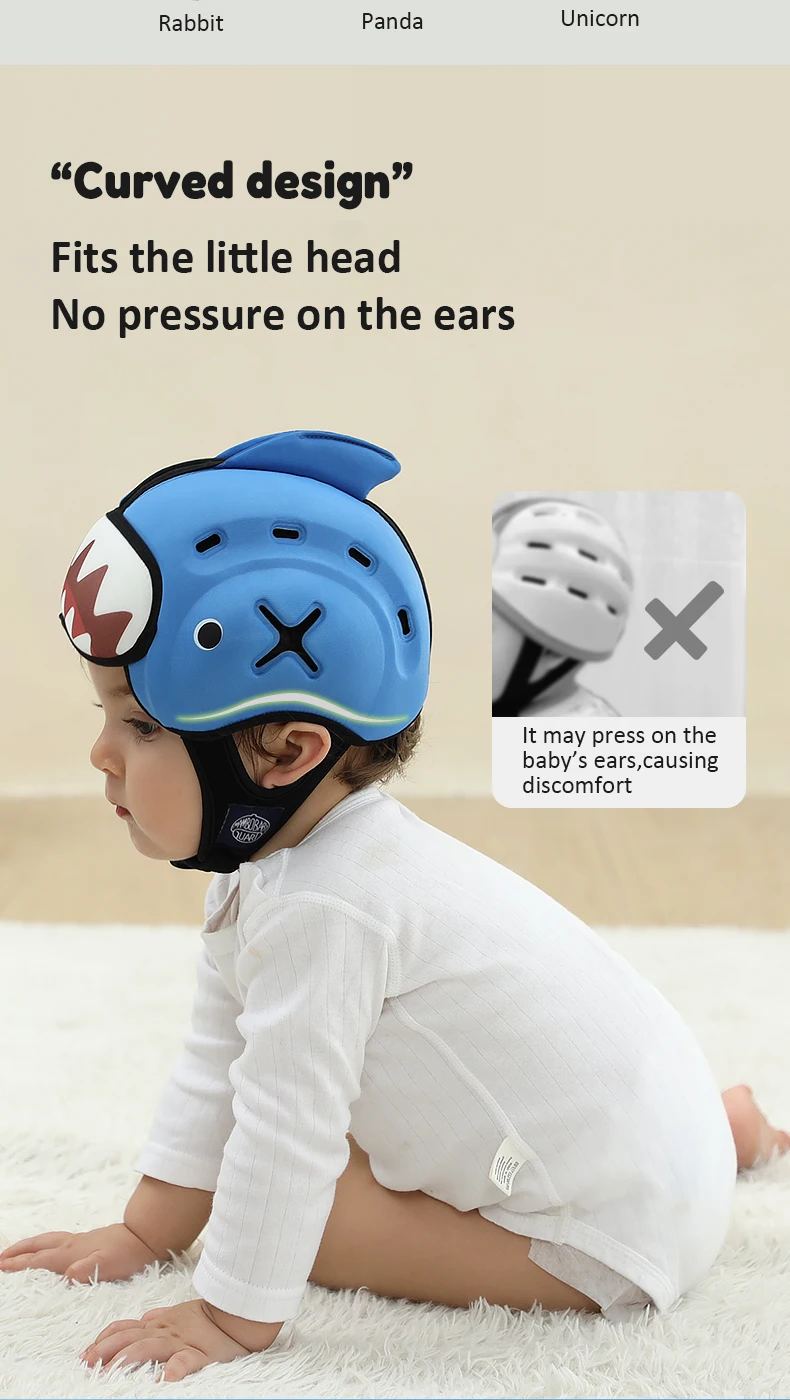 Mambobaby Sicherer Anti-Schock-Babyhelm, Kleinkind-Kopfschutz, Kopfbedeckung für Kleinkinder, Krabbeln lernen, Spaziergänge, verhindert Verletzungen vor Stößen – Detail 9
