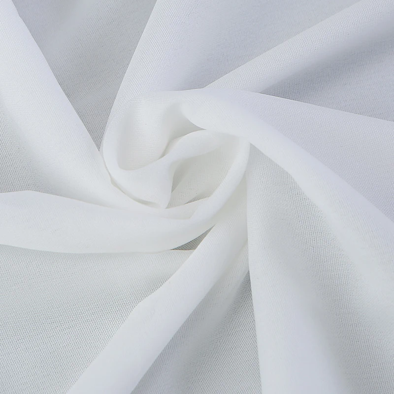 Black White Fusible Interlining 100% Polyester
