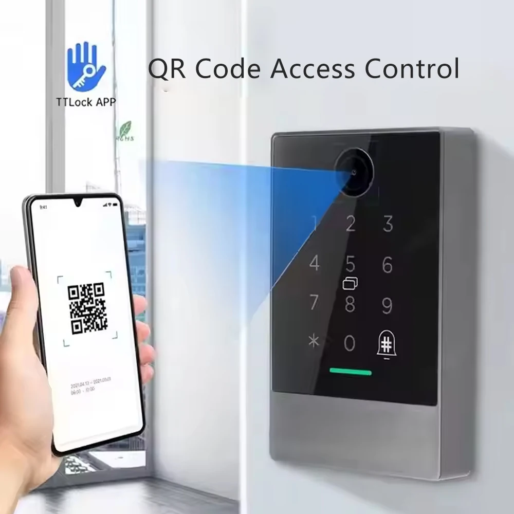 K3F Wasserdichte Outdoor QR Code Smart Lock RFID Tastatur Access Control System Kartenleser mit TTlock APP Access Control