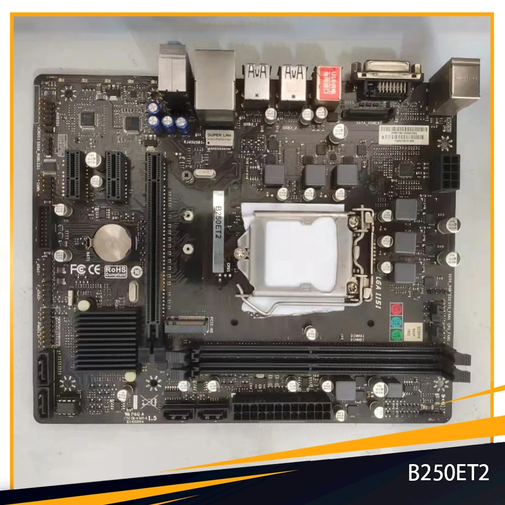 

B250ET2 For BIOSTAR B250 LGA 1151 Micro ATX DDR4 Motherboard High Quality Fast Ship