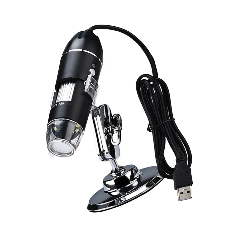 

USB Microscope High Resolution Clear Picture Low Power Consumption Adjustable Brightness Experiment Tool Small Object