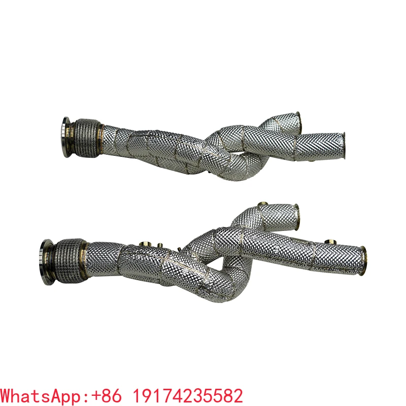 

For Lamborghini Aventador SVJ High-Performance Exh-aust System 304 Ss Downpipe Heat Shield