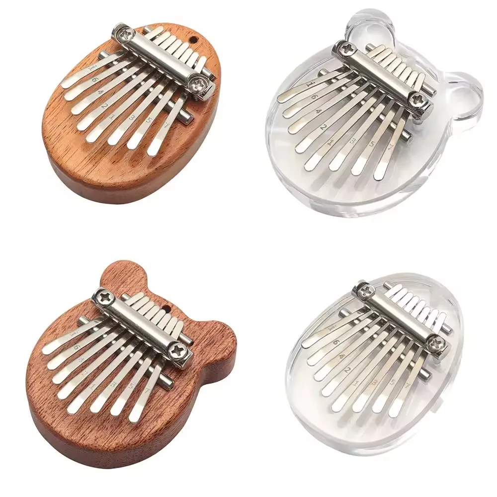 8 Keys Mini Kalimba Thumb Piano Portable Exquisite Finger Harp Easy-to-Learn Musical Mbira Instrument Beginner Kids Adult Gift