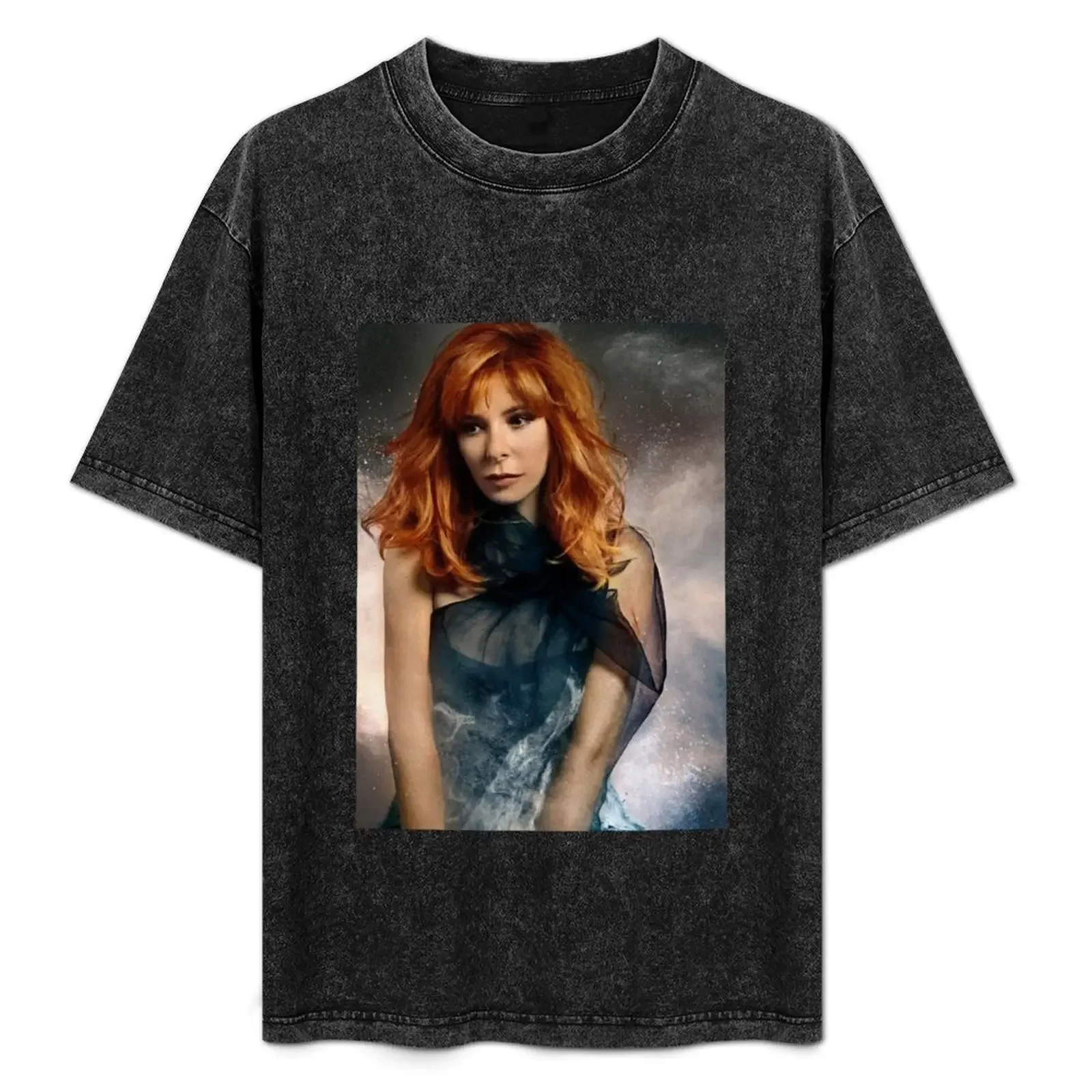 

Funny Gift Mylene Farmer Retro Wave T-Shirt Classic Graphic Short Sleeve Top