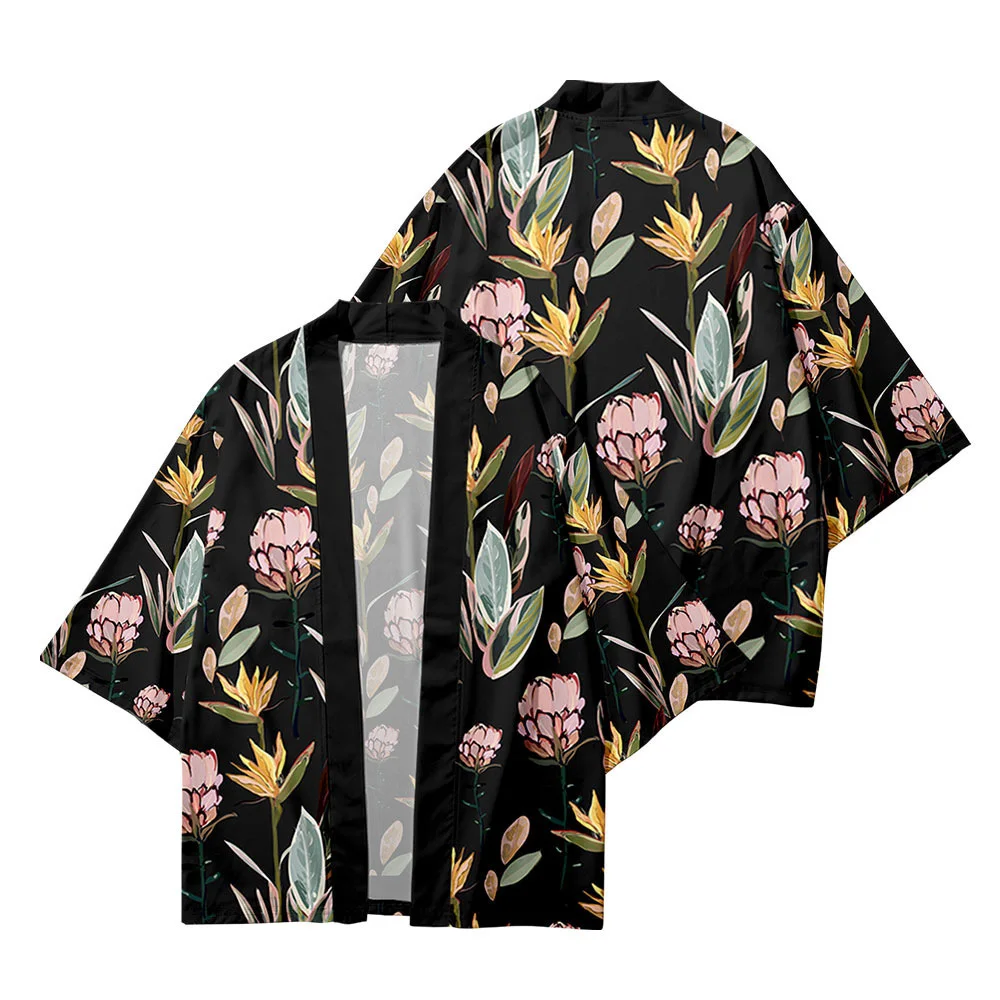 

Japanese Kimono Yukata Samurai Kimono Fashion Printed Shirt Harajuku Cardigan Traditional Haori Kimono Unisex Japanese Kimono