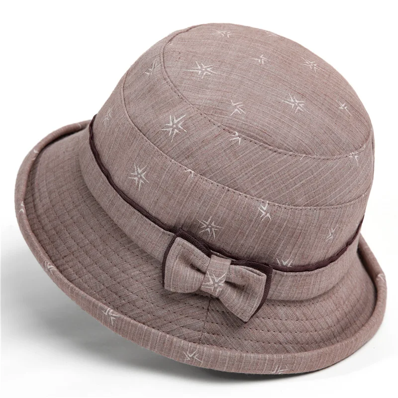 

Hat Female Spring And Autumn Mother Thin Cloth Cap Grandma Mother-in-law Summer Bucket Hat Old Lady Old Man Bucket Hat