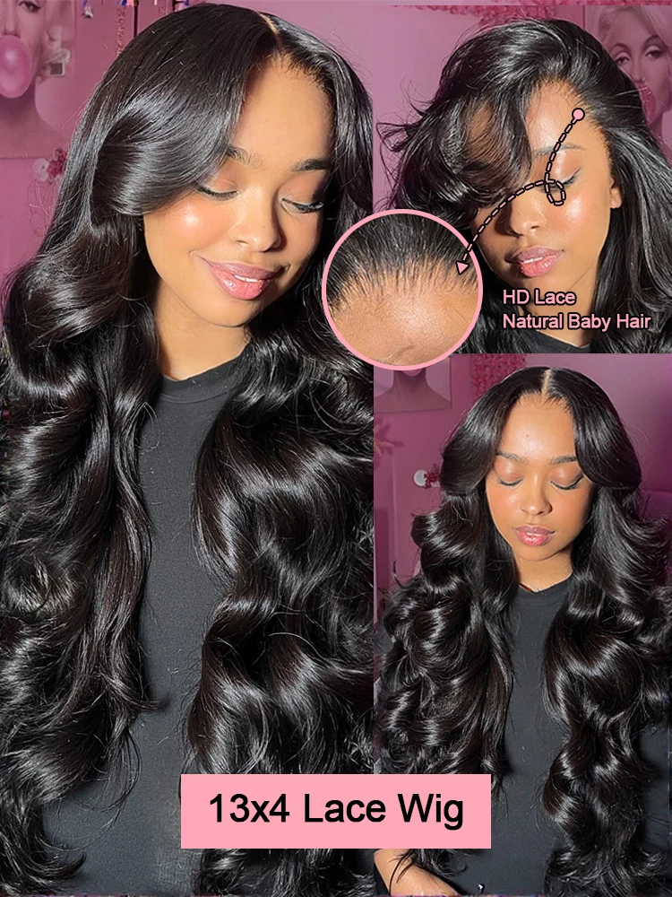40 46 بوصة الجسم موجة 13x4 13x6 HD الدانتيل الشفاف الباروكات الأمامية شعر الإنسان المياه مجعد 360 كامل الدانتيل الباروكات 300 الكثافة للنساء