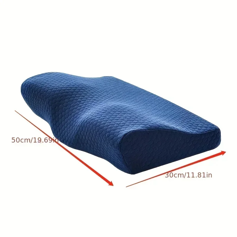 Butterfly Shape Memory Foam Pillow Slow Rebound Contour Neck Support for Side Sleepers - Cervical Pillow Deep Sleep Comfort