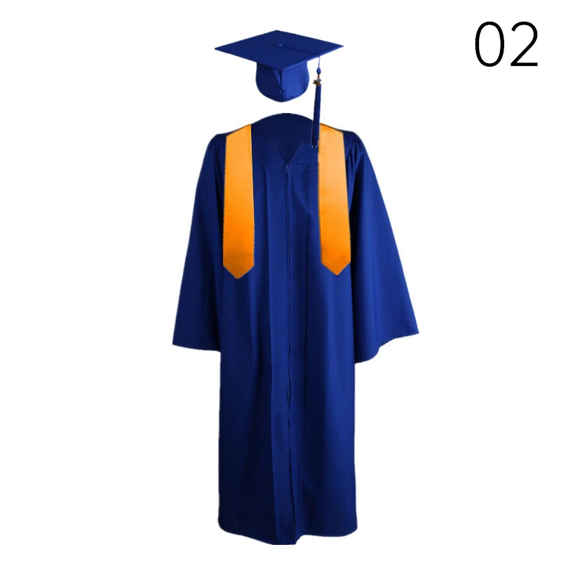 1 Set Graduation Uniform Set High School College Bachelor Hat Graduation Cloak Graduation Gown Costume Outfit Photography Props