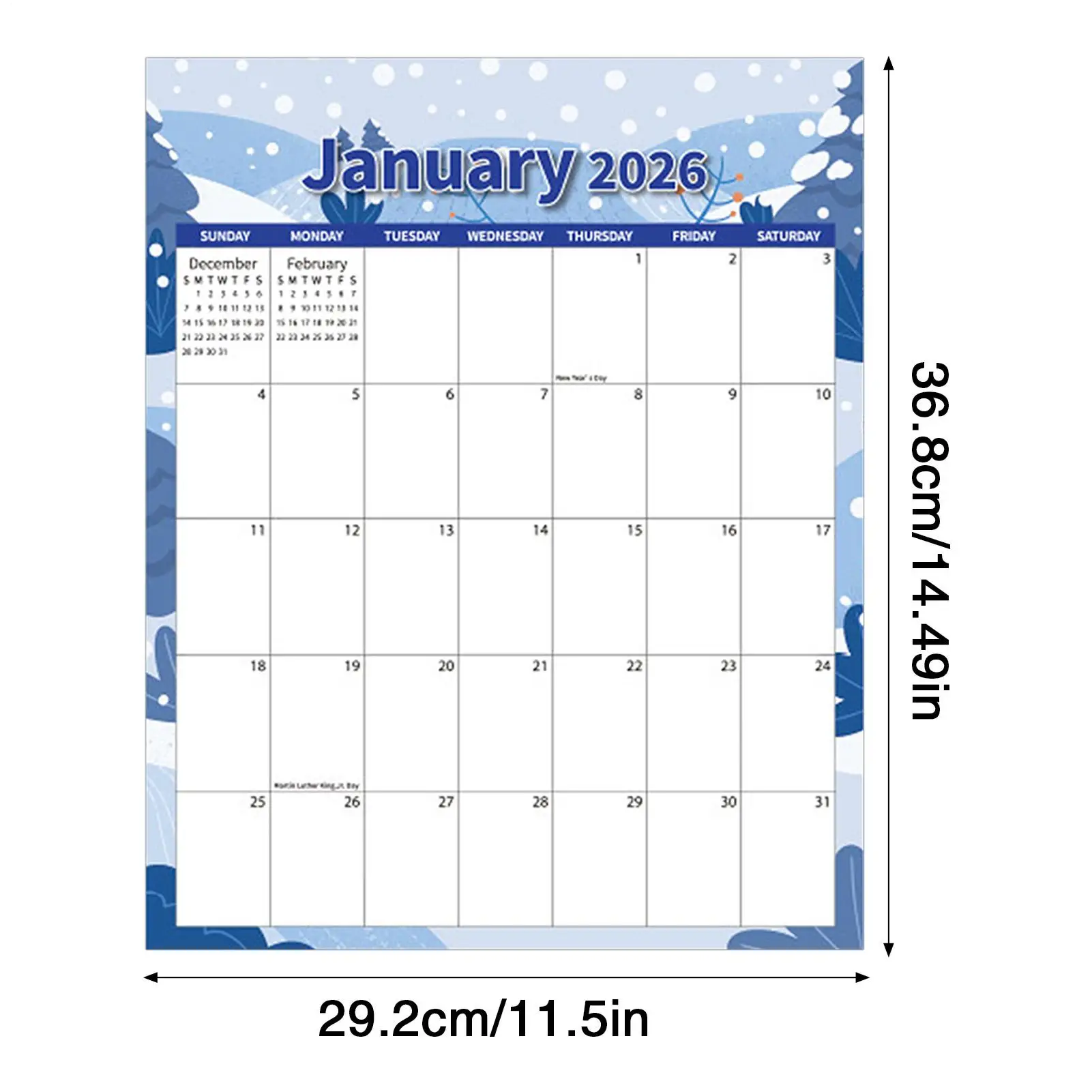 Magnetic Calendar For Refrigerator 12-Month Weekly Planner Calendar 2026 Smudge-proof Magnetic Schedule Countdown Punch-In