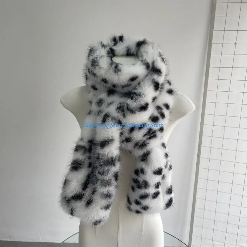 

573B Reusable Leopard Scarf Soft Foldable Design Muffler For Casual or Formal Wear
