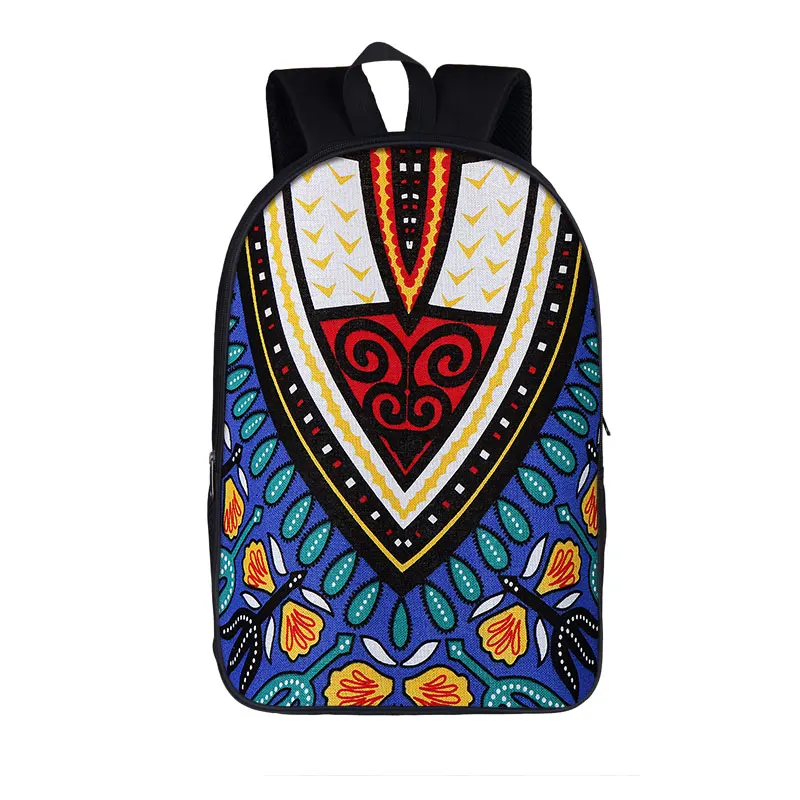 Latin America  School Bags for Kids African Tradtional Printing Primary School Bag Children Shoulder Bagpack Girls  Book Bag