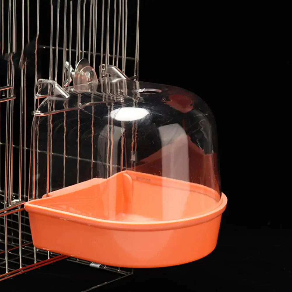 

Bird Bath Box Water Injection Hole Washing Dry Cleaning Plastic Thicken Parrot Bath Cage for Pet Small Birds Bird Supplies