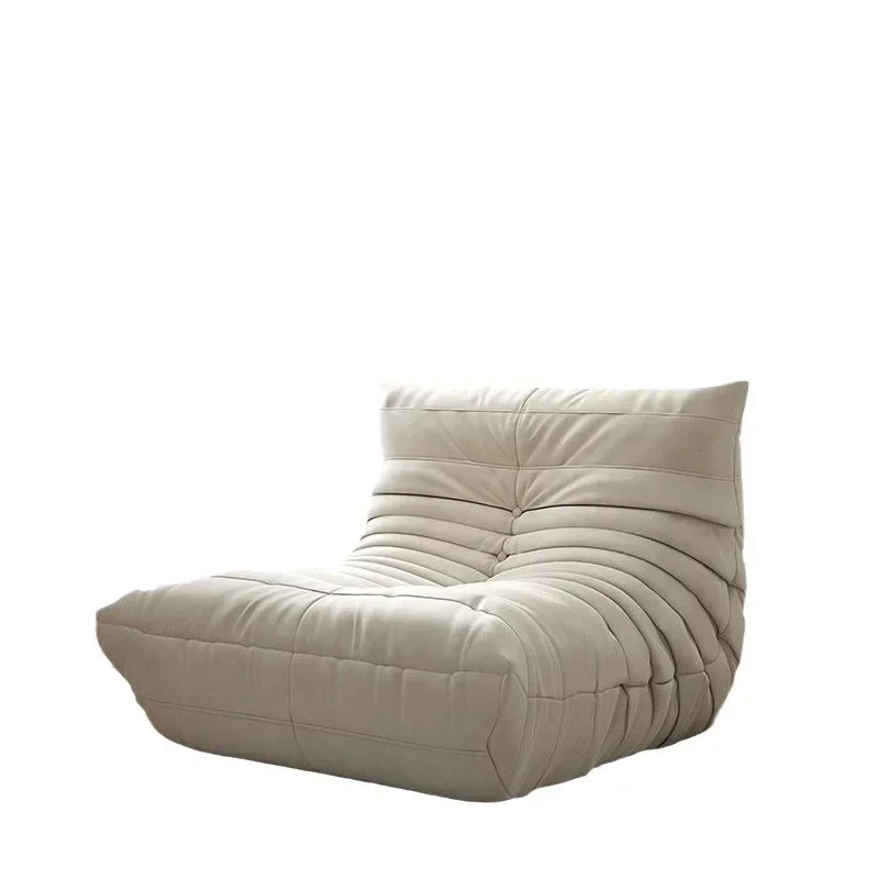 Chenille Sleepable Lazy Sofa with Caterpillar Cushions, Perfect for Bedroom, Balcony or Tatami, Single Seater Ins Popular