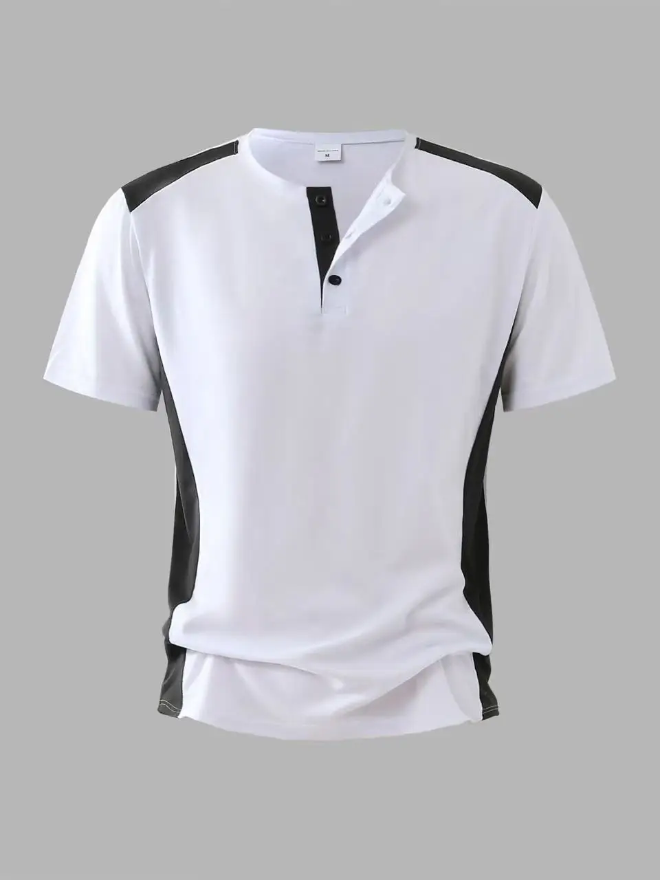 

2025 Summer New Fashionable Trendy Men's Running Sports T-shirt Quick drying Breathable Collar Button Loose Short Sleeve Top
