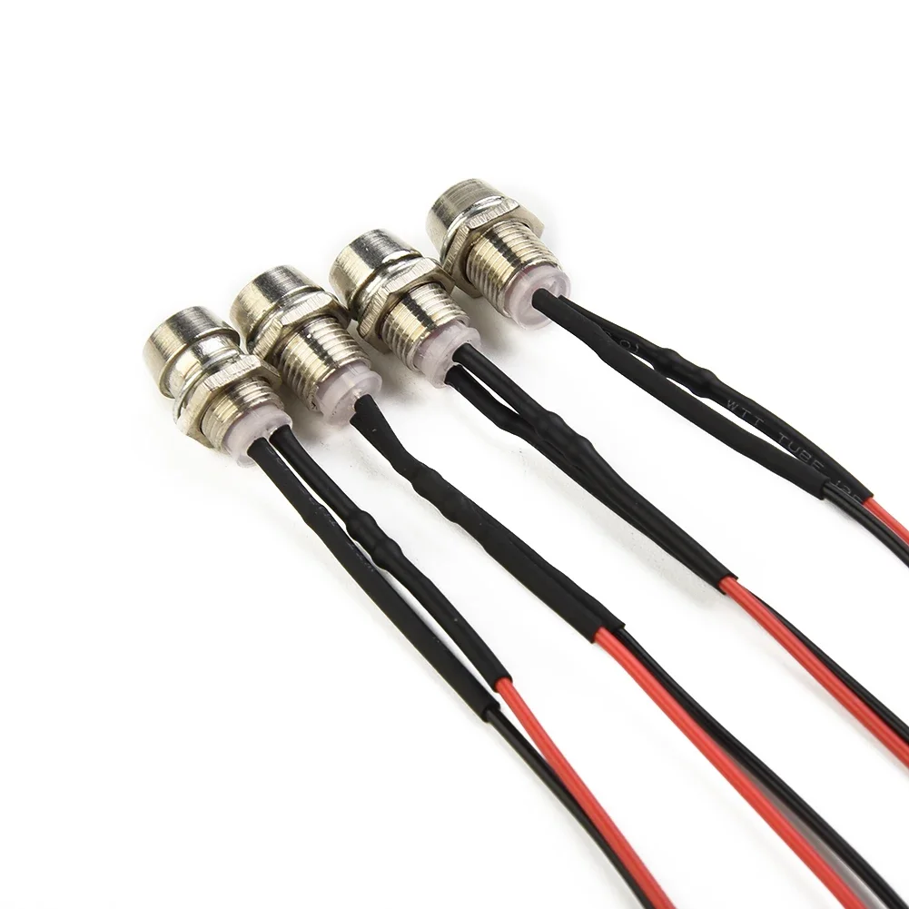 10PCS Red 8mm 12V LED Indicator Lamp Warn Light Bulb Dash Panel Car Truck Boat High Quality Car Lighting Parts