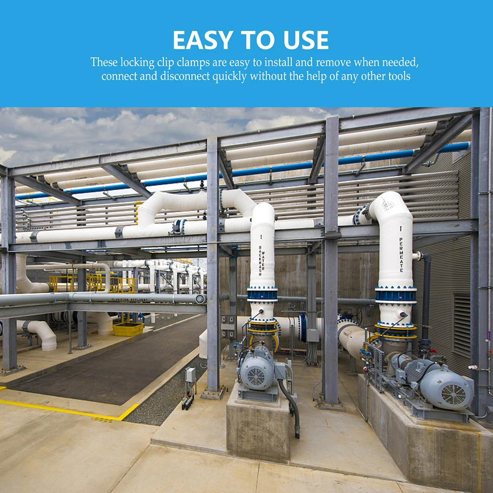 

50pcs Quick Connect Locking Clip 1/4 Inch Durable Plastic Water Filter Fitting Leakproof Pipe Clamp For Purifier Ro System