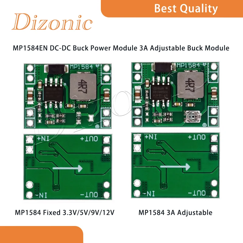

Dizonic MP1584EN DC-DC Buck Power Module 3A Adjustable Buck Module