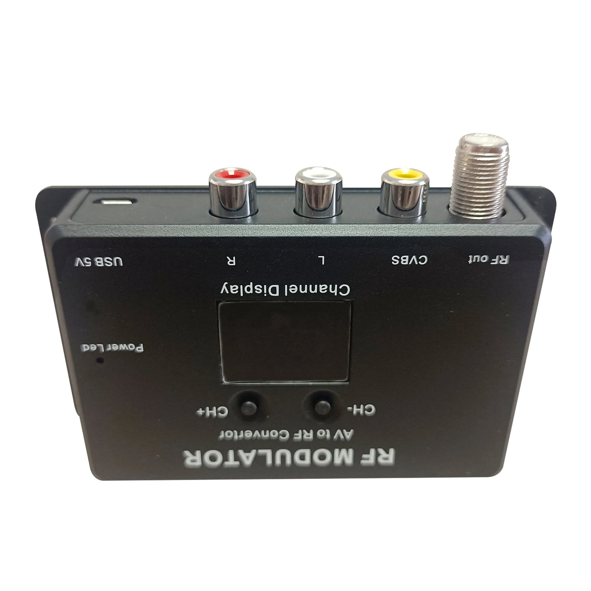 Modulador analógico AV para RF de canal único, programas autoprodutados, misturador de inserção, frequência analógica de TV via cabo ajustável