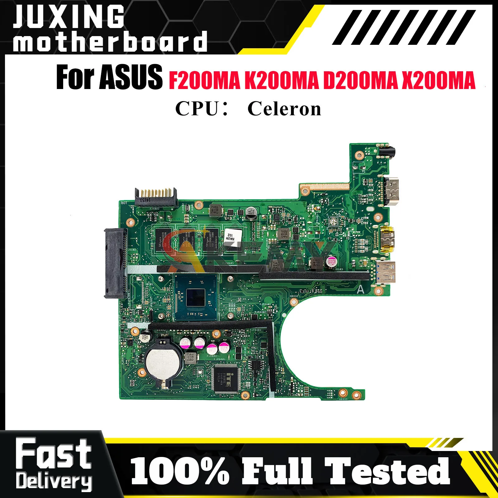 

Материнская плата для ноутбука X200MA для ASUS VivoBook D200MA F200MA K200MA X200MA X200M, материнская плата для ноутбука с процессором Celeron, 100% тест в порядке
