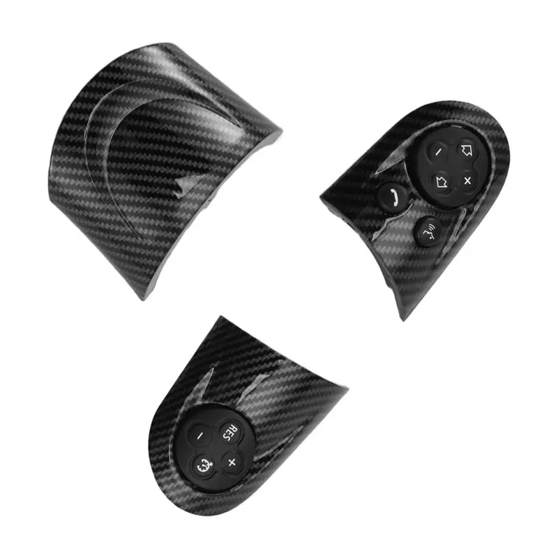 Durable-Carbon Fiber Steering Wheel Switch Button Trim Cap For MINI Cooper R55 R56 R57 R58 R59 R60 R61 Car Multifunction