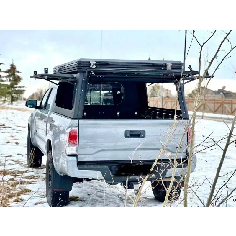 Automatic Four-Season Lightweight Hard Roof Top Tent with Oxford Fabric Pickup Trucks