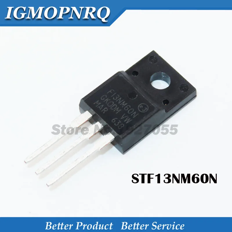 10PCS STF13NM60N TO-220F  F13NM60N STF13NM60 new MOS FET transistor