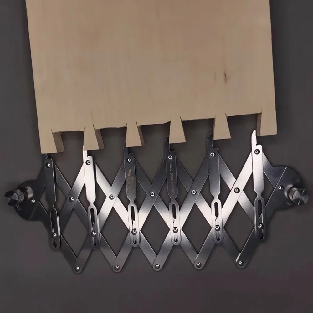 High-Precision Manual Dovetail Marker | Equal Space Divider Tool | 5-Way Layout Ruler for Woodworking (45-305mm Range)