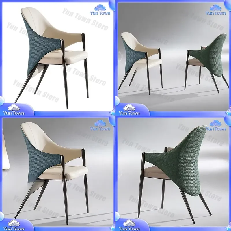 Leather Negotiation Table and Chair Set for Beauty Salon Reception Office Interview Meeting Space for Small Business Home