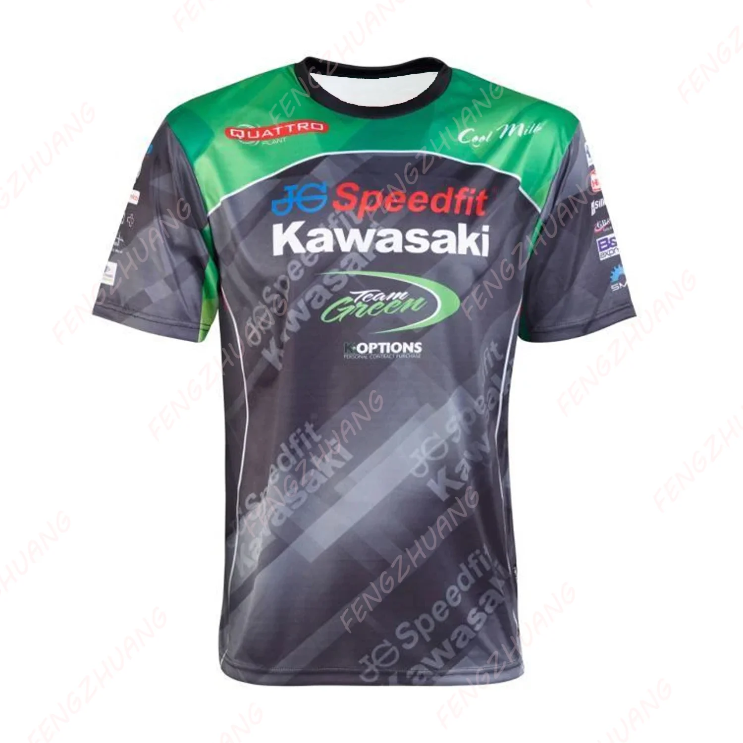 JG Speedfit Kawasaki All Over Print T-shirt Unisex daily outdoor sports quick dry Casual Wear comfortable Race car jersey