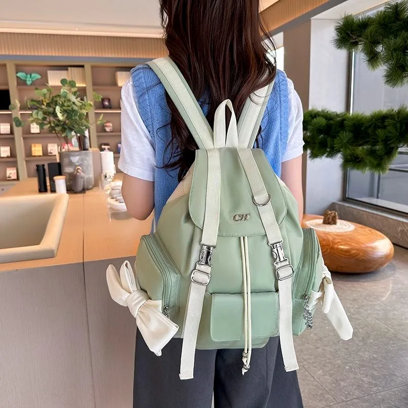 

2026 Trendy New Large-capacity Practical Bow Backpack Shoulder Bag Lightweight Student Backpack Sweet Age Reduction Practical