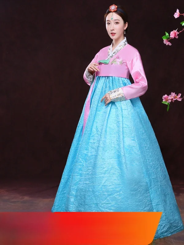 

Traditional Korean Court Women's Ensemble Costume plus Size Performance Outfit Modified Stage Korean Ethnic up Hanbok