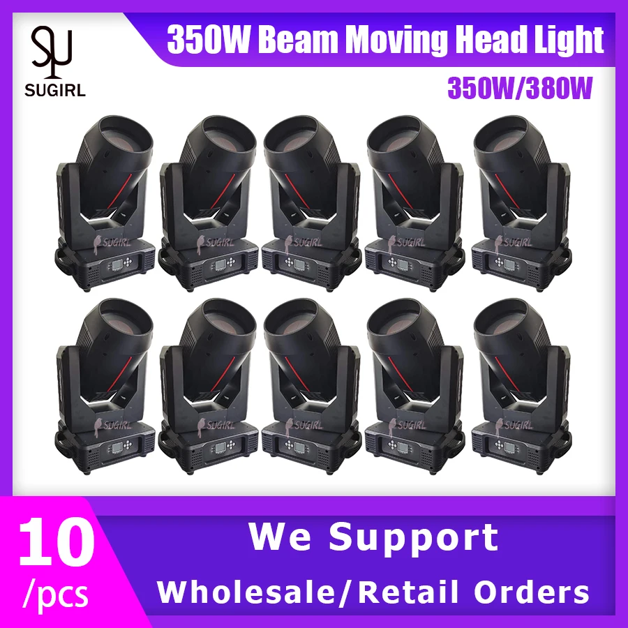 

No Tax 10Pcs 350W/380W Lyre Beam 17R/20R Moving Head DMX Stage Light With Rotating Prism Gobos For DJ Disco party stage Show