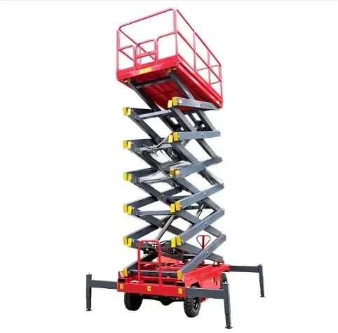 4M- 18m Towable Scissor Lift Platform Electric Table Lift Manual Scissor Lift For Aerial Work