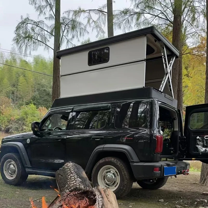 

Aluminium Alloy Waterproof Rooftop Tent for Outdoor Camping SUV Car Roof Racks 2-3 People Capacity Hard Shell Top Roof