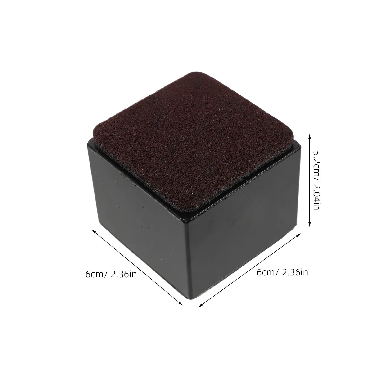 4Pcs Self-Stick Furniture Risers Square Heavy Duty Steel Bed Support Pads Felt Bottom Chair Sofa Table Lift Blocks