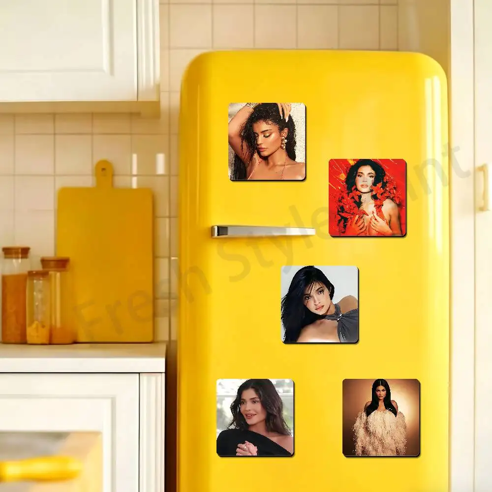 Model K-Kylie J-Jenner Fridge Freezer Refrigerator Magnets Metal Cabinet Magnetic Sticker Cover Home