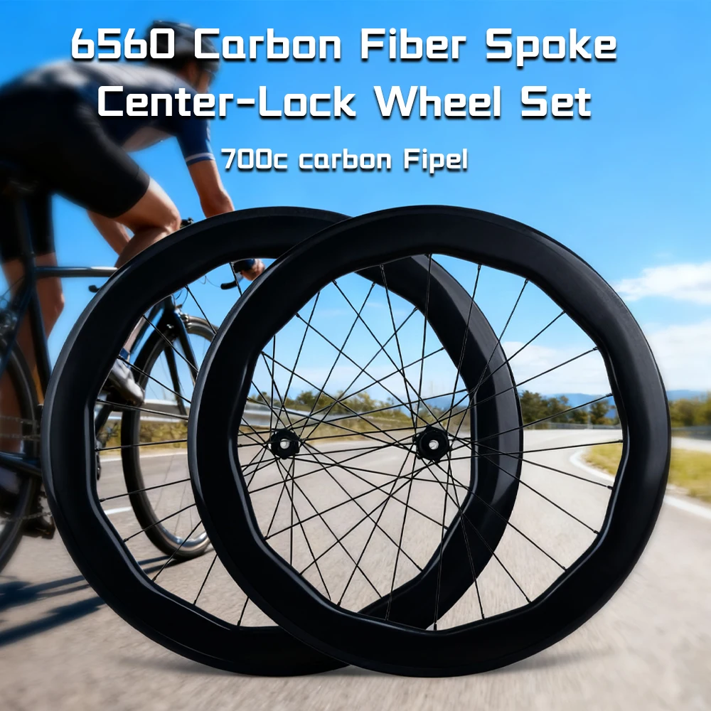 

60T ratchet 700C Wave circle 6560 Disc Brake Carbon Rim Center Lock/6 Bolt Road Bike Wheels UCI Quality Road Racing Wheelset