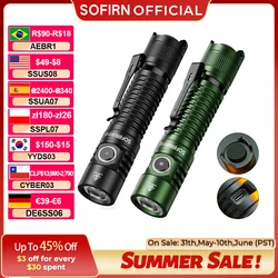 Sofirn SP31 V3.0 Potente torcia tattica SST40 2000lm 18650 Torcia LED USB C Lampada ricaricabile con doppio interruttore
