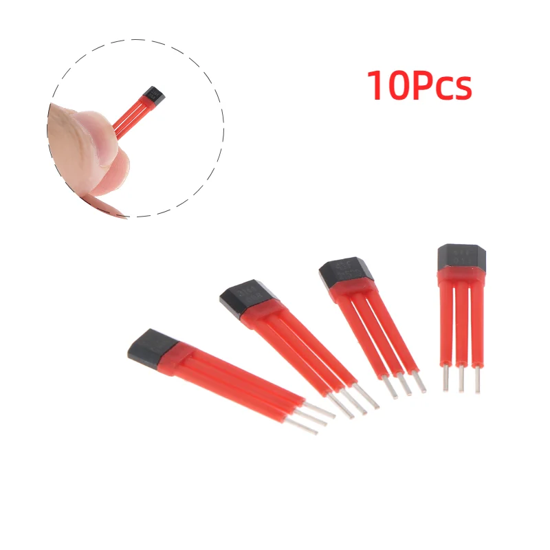 10Pcs Electrocar Motor Hall Sensor 3144 41F 43F 413 With High Temperature Insulation Sleeve Hall Element Switch 13A A44E Sensor