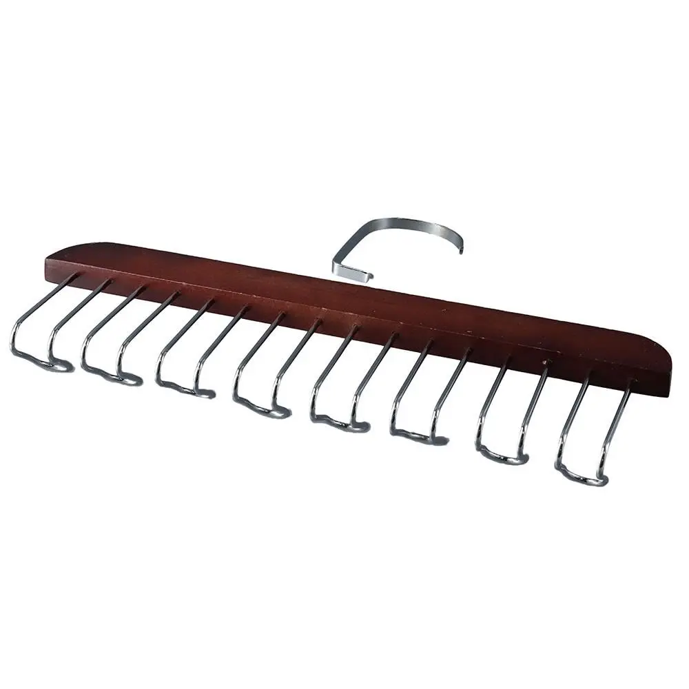 Sturdy Wooden Non-Slip Belt Holder for Closet Space Saving Belt Organizer for Closet Rotating Display Belt Rack for Bra