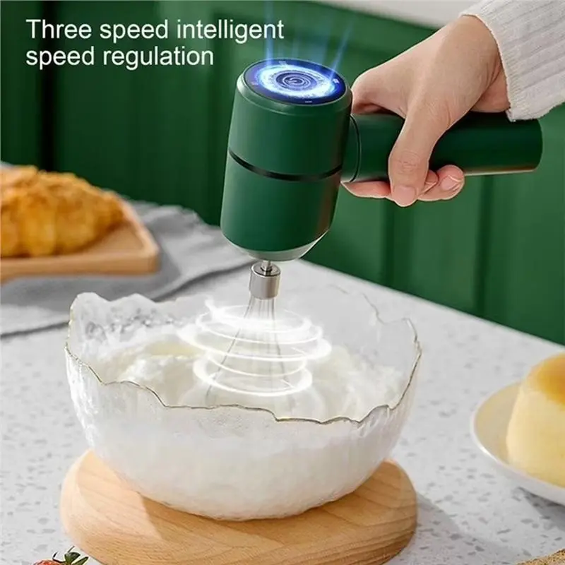 AB66-Mini Electric Egg Beater Stainless Steel Milk Frother Drop-Proof Milk Frother A