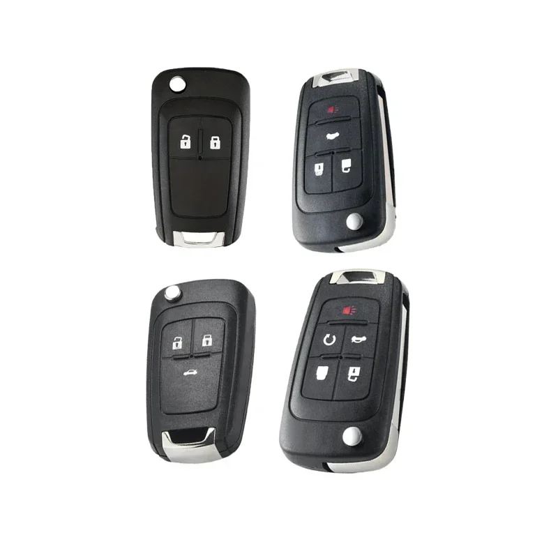 Car Key Case Remote Folding Remote Control Door Lock System Key Conversion Case For Chevrolet Cruze 2/3/4/5 Button Keys Parts