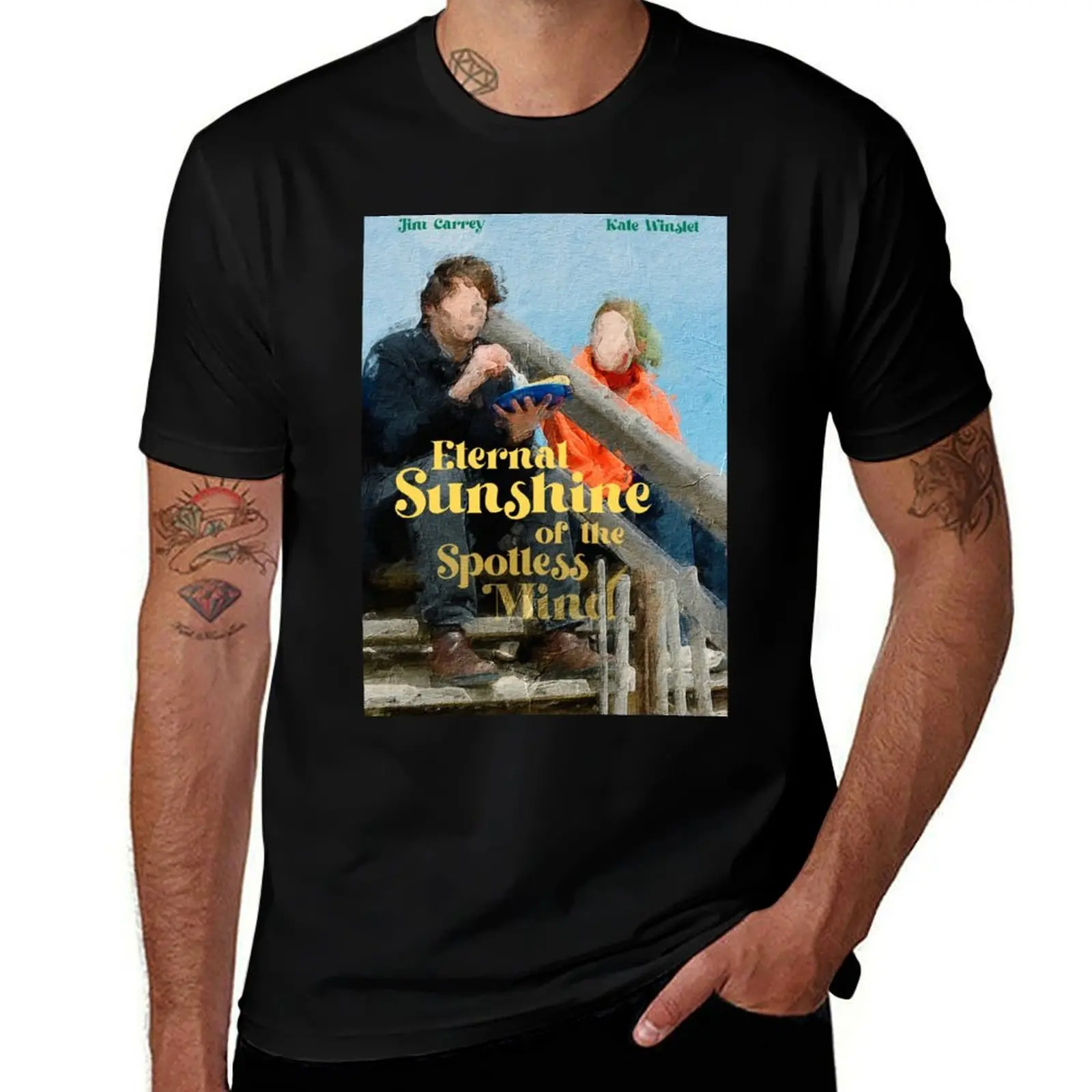 

Футболка для мужчин с принтами Eternal, рубашки с фильмами и посадкой, футболки Spotless Sunshine the Mind, плакат slim t