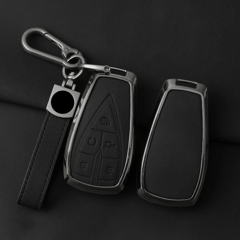 Zinc Alloy Car Key Case Cover Protector Shell Keychain Bag Accessories for Changan CS55 Plus CS75 Plus X7 X5 UNI-K UNI-Z Eado