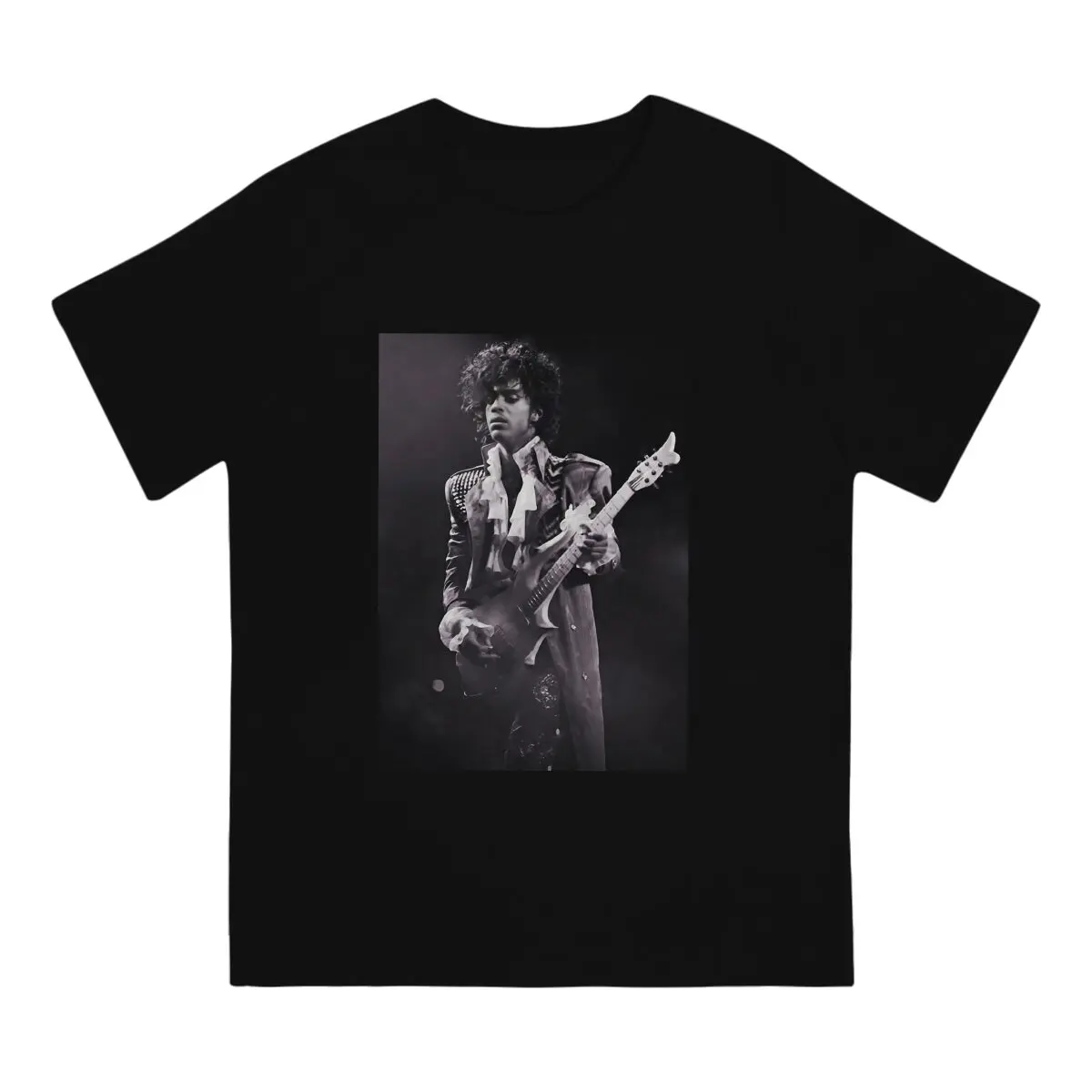 American Rhythm And Blues Rock Singer T-Shirts for Men Prince Rogers Nelson Awesome Cotton Tee Shirt Short Sleeve