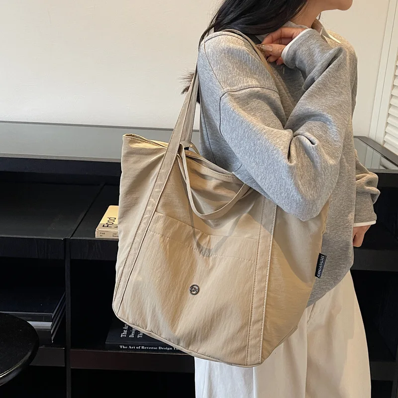 

Korean Canvas Women Shoulder Bag Female Student Tote Shopper Bag 2026 Large Fashion Ladies Hand Bags Girl Bookbag Woman Handbags